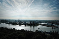 a view of a city from the top of a hill