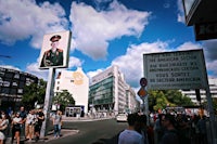 a poster with a picture of a soldier on it