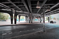 a street under an overpass