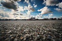 a cloudy blue sky