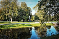 a pond in a park