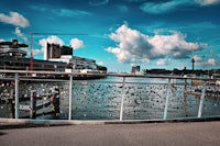 a bridge with a lot of locks on it