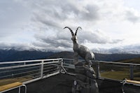 a statue of a goat